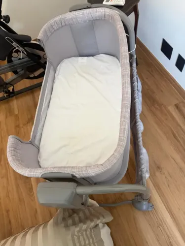 Berço Bebê Mastela Techno 8602 Automático Bluetooth Cinza