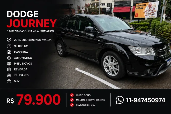 Dodge Journey RT 3.6 V6 Aut. 2017