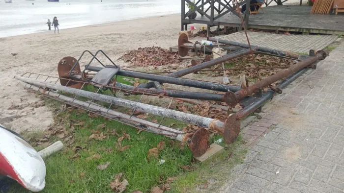Mastreação de ferro para barco arrasto