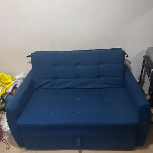 Sofá-cama azul