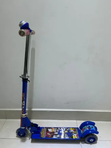 Patinete Sonic - 3 Rodas Metal Cor Azul 