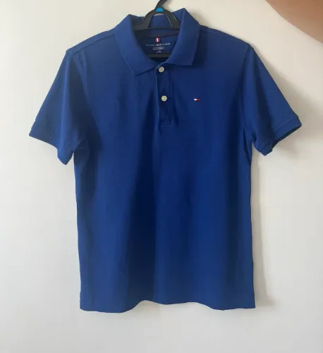 Camisa Polo Tommy Hilfiger infantil azul