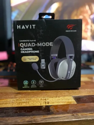 HAVIT Fone de Ouvido Headset Gamer FUXI-H3 Quad-Mode (com fio e sem fio, Wireless 2,4GHz,