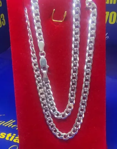 Cordão Corrente 60 Cm x 4 mm Prata 925 Peso 12.08 Gramas
