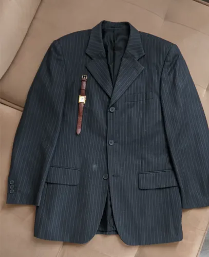 Blazer M48 - Azul Marinho Listrado (com pequena mancha)