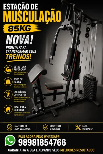 VENDO ESTAÇÃO DE MUSCULAÇÃO 85KG