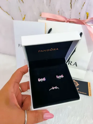 Conjunto Pandora laço brilhante