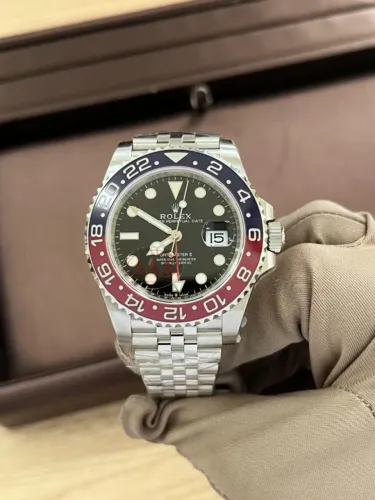 RELOGIO ROLEX GMT - MASTER II - PESPI - MOSTRDOR PRETO -ETA S/c