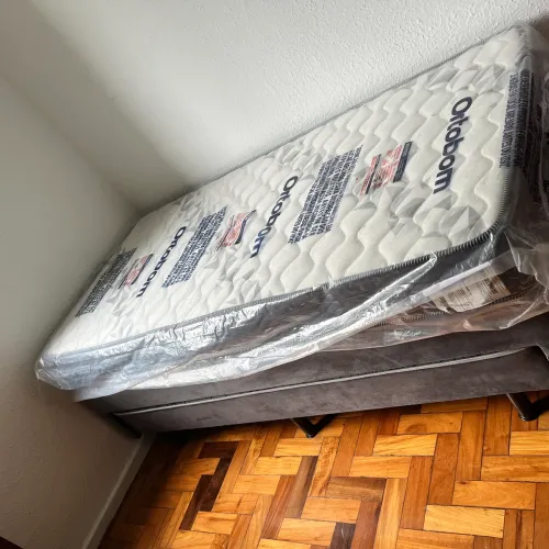 Cama solteiro box c/auxiliar