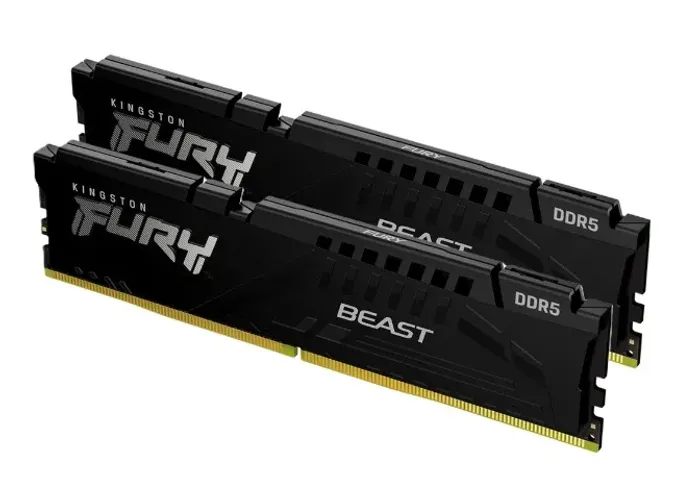 Memórias DDR5 Kingston Fury Beast 32GB (2x16GB) 5200MHz C40 Pretas
