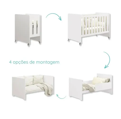 Berço madeira 4 em 1 Reller