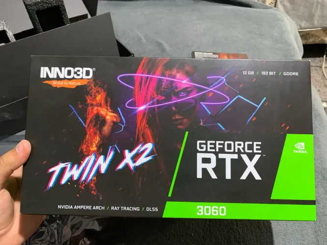 RTX 3060 12GB INNO3D Twin X2 - Completa na Caixa