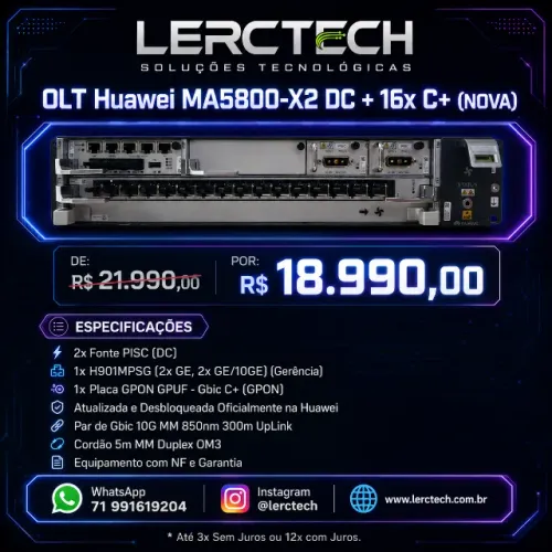 OLT Huawei MA5800-X2 - 16x GPON C+ / C++