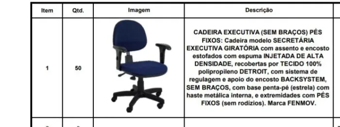 Cadeira de escritório e caixas
