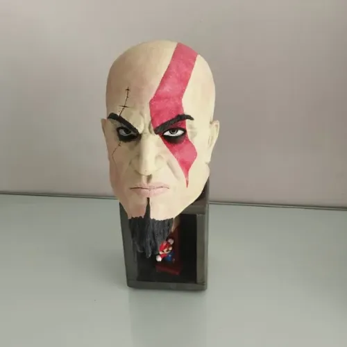 Cabeça do Kratos tamanho real item para colecionador