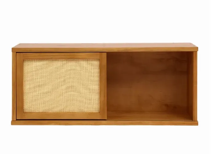 NICHO TOK STOK 1 PORTA DE CORRER COM PALHINHA 34 CM X 80 CM X 25 CM PALHANDI