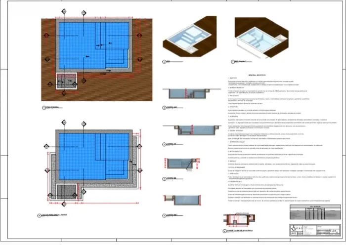 Projeto piscina com hidro completo