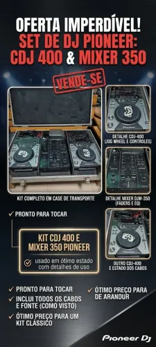 Cdj 400 e Mixer 350 Pioneer