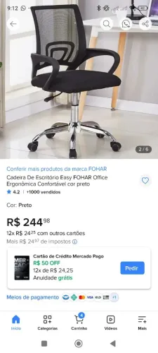 Cadeira de Escritório Nova