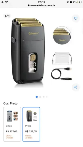 BARBEADOR ELÉTRICO HATTEKER 3 LÂMINAS - DISPLAY LED + USB
