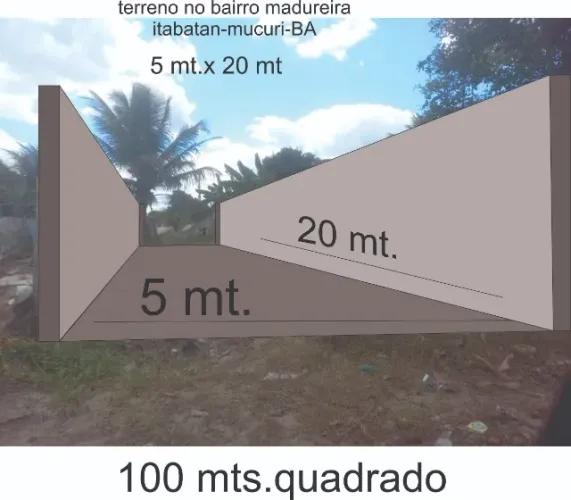 vendo terreno 100 mts. em itabatan no b.jardim madureira