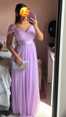 Vestido de festa/ lilás.