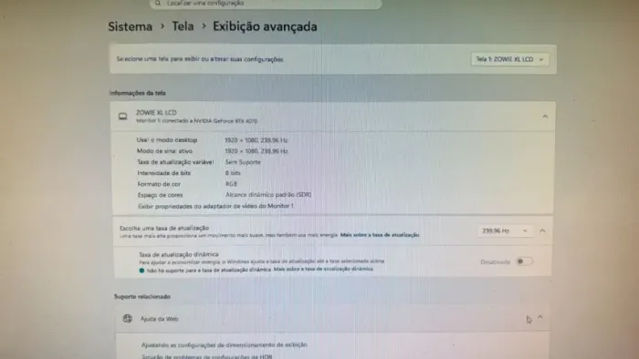 Monitor BenQ Zowie XL2546K 24,5 polegadas 240Hz DyAc+