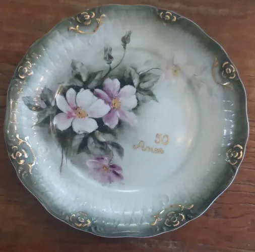 Prato para Bodas de Ouro