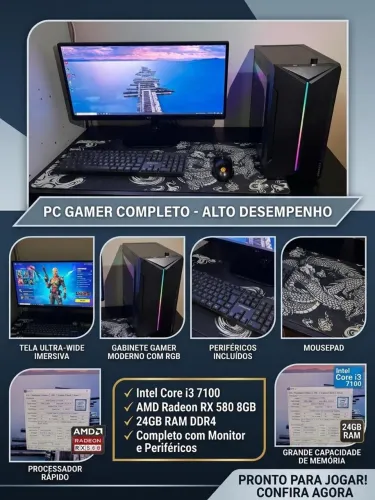 PC GAMER + MONITOR LG ULTRAWIDE 25/ COMPLETO!