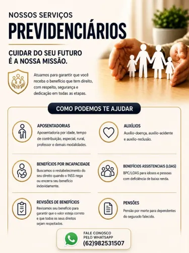 Assessoria Previdenciária - Aposentadorias, Auxílios e BPC/LOAS