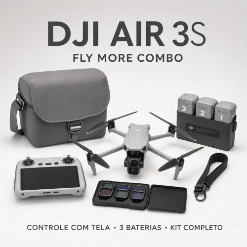 DJI Air 3S Fly More Combo - Controle com Tela