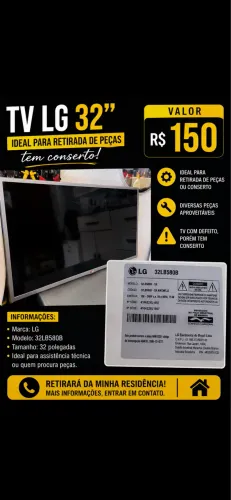 Vendo TV com defeito para retirada de peças