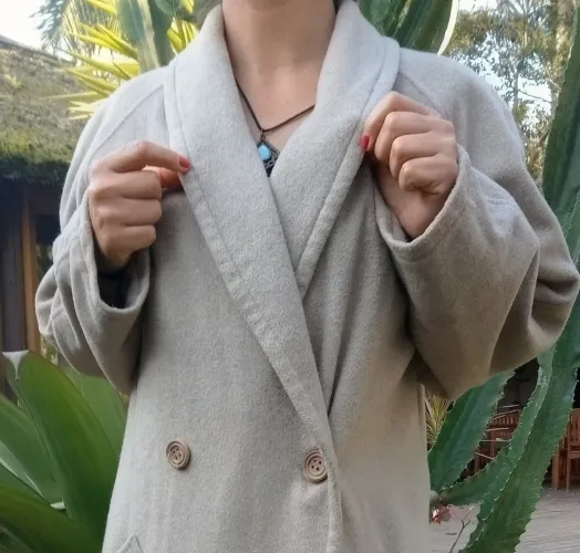 Sobretudo feminino 70% lã