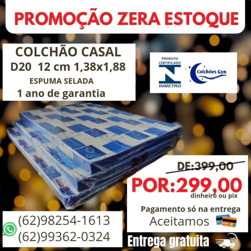 Colchão Casal D20 Ômega entrega gratuita 