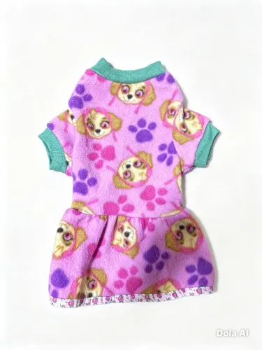 Roupinha vestido patrulha canina para cachorro fêmea PP ao P 