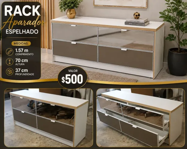 Rack Aparador Espelhado