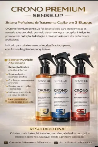 Kit Cronograma Capilar Sense.Up Crono Premium 3 Boosters 260ml