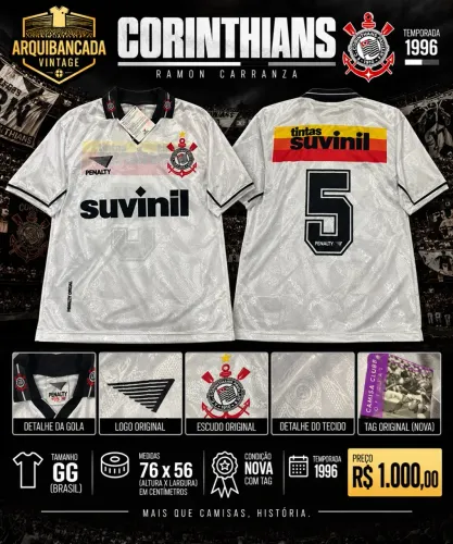 Corinthians- Ramon Carranza - na etiqueta- Original de época- GG
