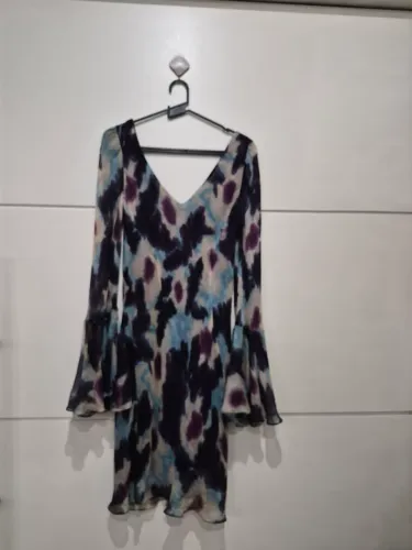Vestido de seda Mixed estampa tipo animal print