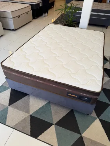 Colchão Casal + base box SEMINOVO TOP - Entrego!