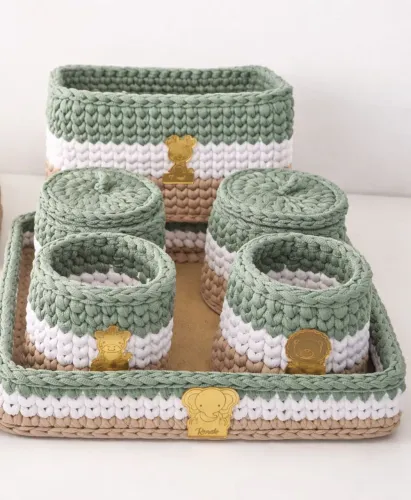 Kit de Higiene para Bebê em Crochê - Feito à Mão 