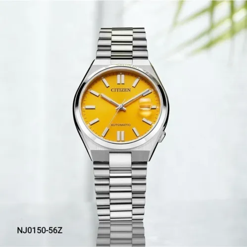 Citizen Tsuyosa Automático Amarelo - NJ0150-56Z Vidro de safira frente e atrás