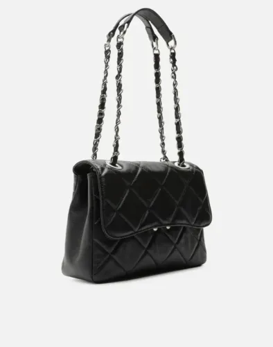 Bolsa AREZZO - Tiracolo Preta Couro Mizz Média