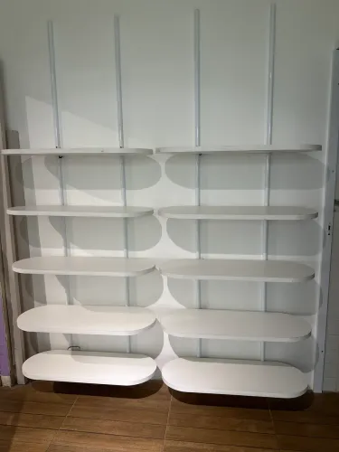2 Prateleiras canto redondo 85cm cada