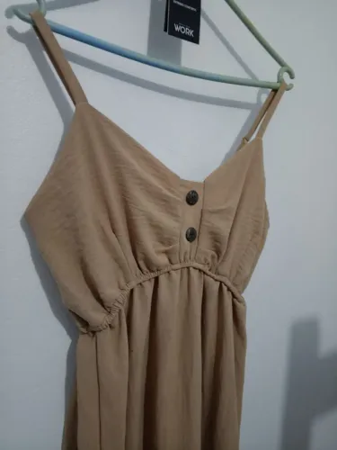 Vestido longo feminino marrom tamanho G