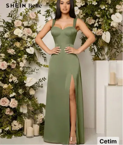 Vestido de Madrinha Verde Oliva