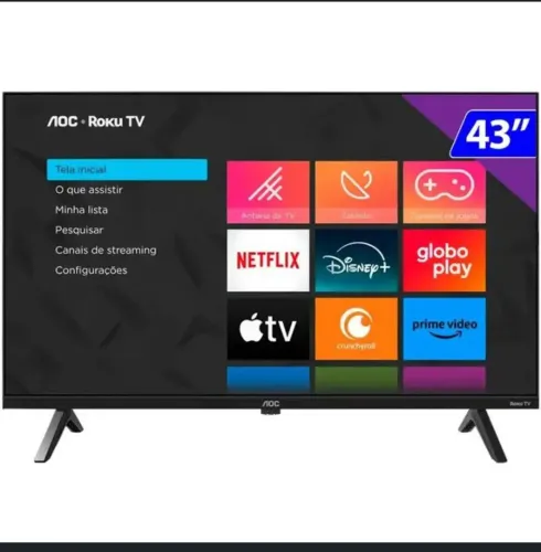 TV 43P AOC LED SMART Roku Wifi FULL HD USB HDMI - 43S5045