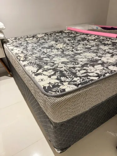 CAMA BOX BAU + COLCHAO CASAL