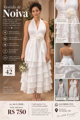 Vestido de festa. Semi novo