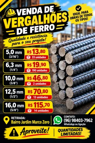 Vergalhões de ferro 